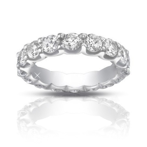 4.00 Ct Ladies Round Cut Diamond Eternity Wedding Band Ring 4.00 Ct Ladies Round Cut Diamond Eternity Wedding Band Ring